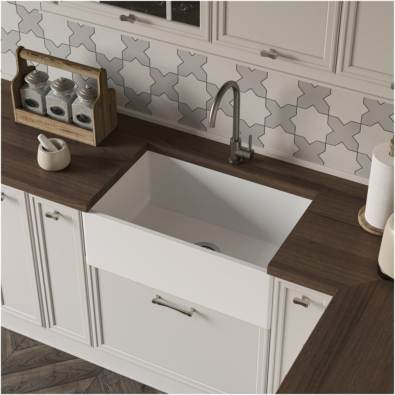 Мойка кухонная белый глянец Domaci "Сиена" 50276-101 - изображение 8