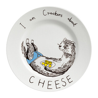 Тарелка I am Crackers about Cheese