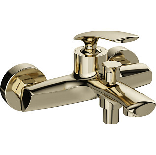 Смеситель для ванны с душем настенный золотой Stworki &quot;Гётеборг&quot; S03100GG