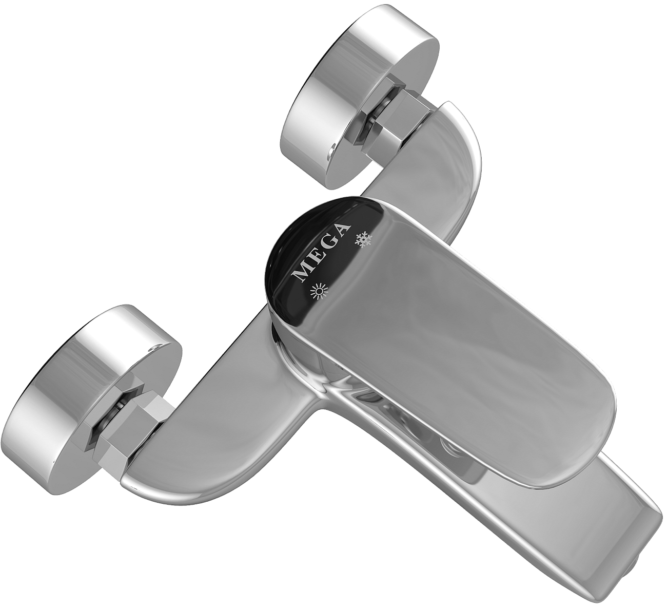 Смеситель для ванны с душем хром Mega Mercan MG-SER103 - изображение 8