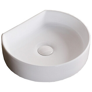Раковина фарфоровая полукруглая 35х40 см белая Cerutti SPA CR7088