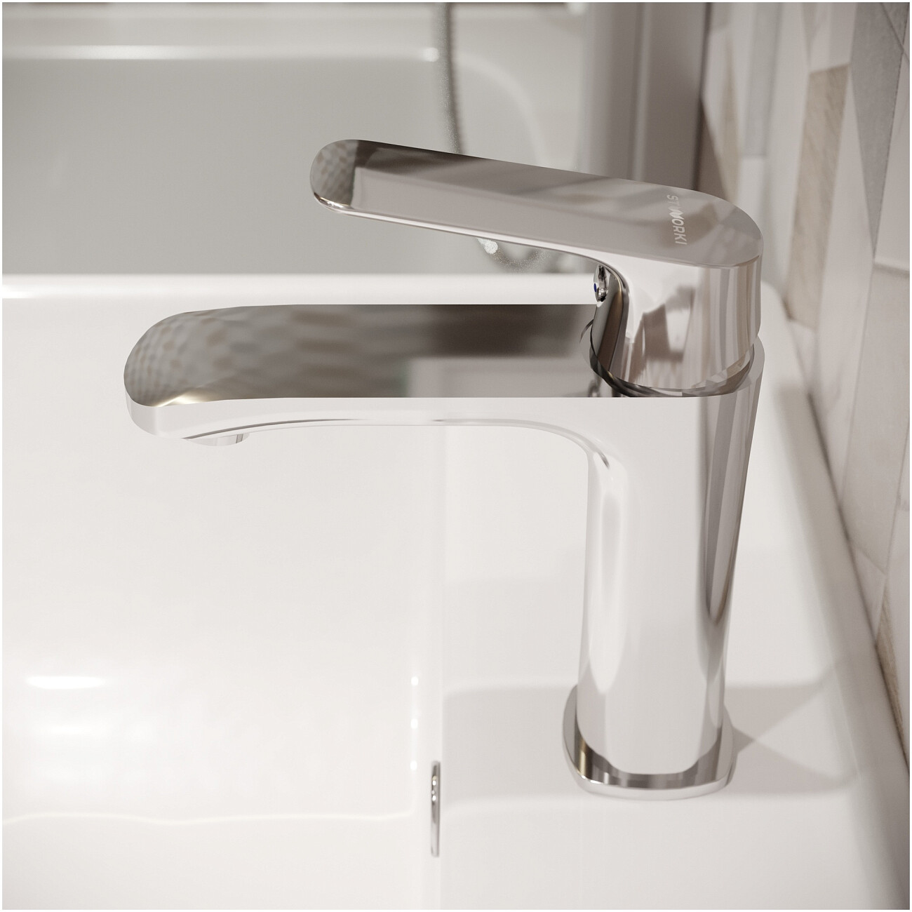 Смеситель для раковины однорычажный хром Stworki "Ши" S16010CR - изображение 7