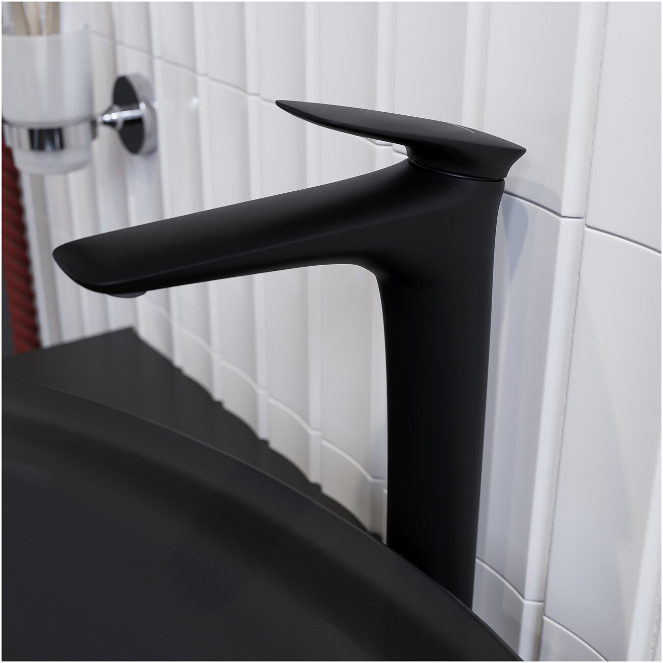 Смеситель для раковины однорычажный черный Stworki "Молде" S23020BK - изображение 4