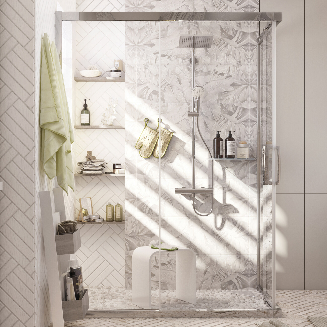 Душевой уголок прямоугольный 90х110 хром Stworki "Карлстад" 3GW044TTKK000 - изображение 2