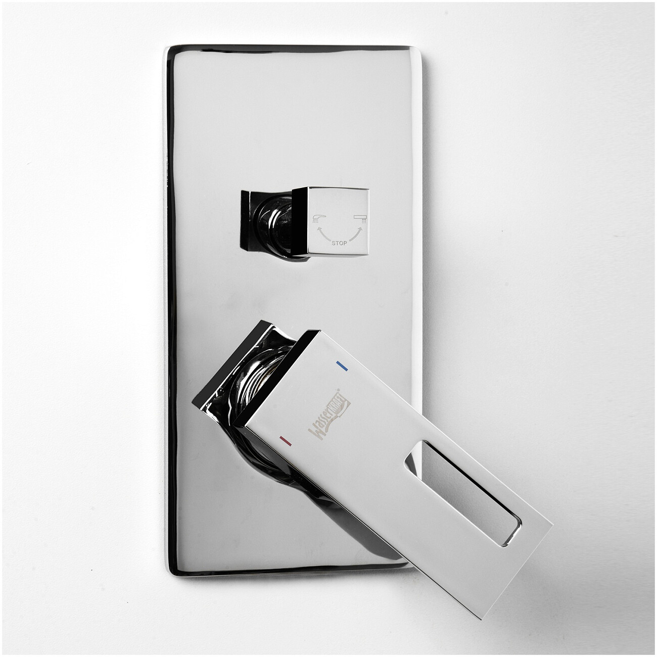 Смеситель для ванны и душа встраиваемый из латуни хром Wasserkraft 1541 - изображение 2