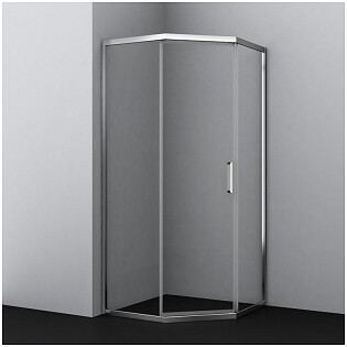 Душевой уголок пятиугольный 90х90 см хром Wasserkraft Naab 86S11
