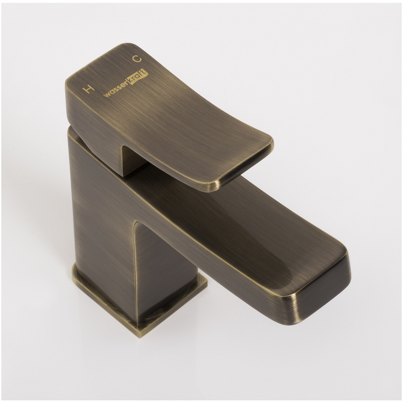 Смеситель для раковины из латуни светлая бронза Wasserkraft 1603 - изображение 7