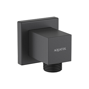 Шланговое подсоединение черное матовое Aquatek AQ2458MB