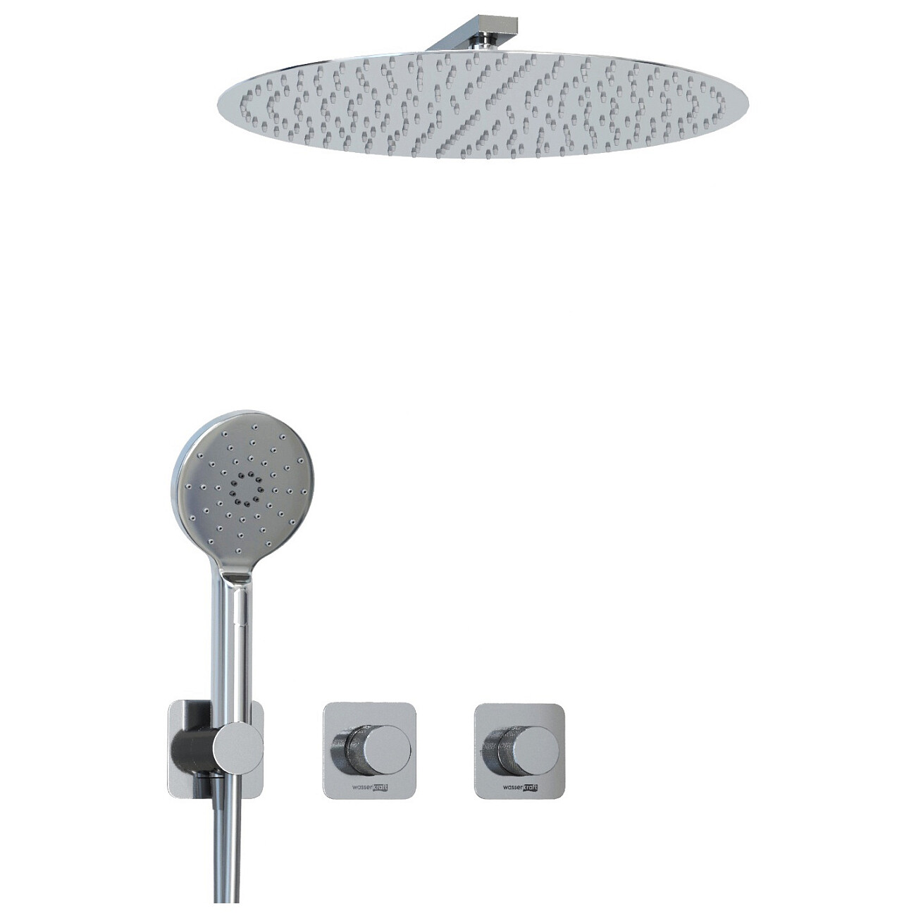 Душевой комплект с верхним душем и смесителем хром Wasserkraft A4651.293.090.117.271.087.127 - изображение 7