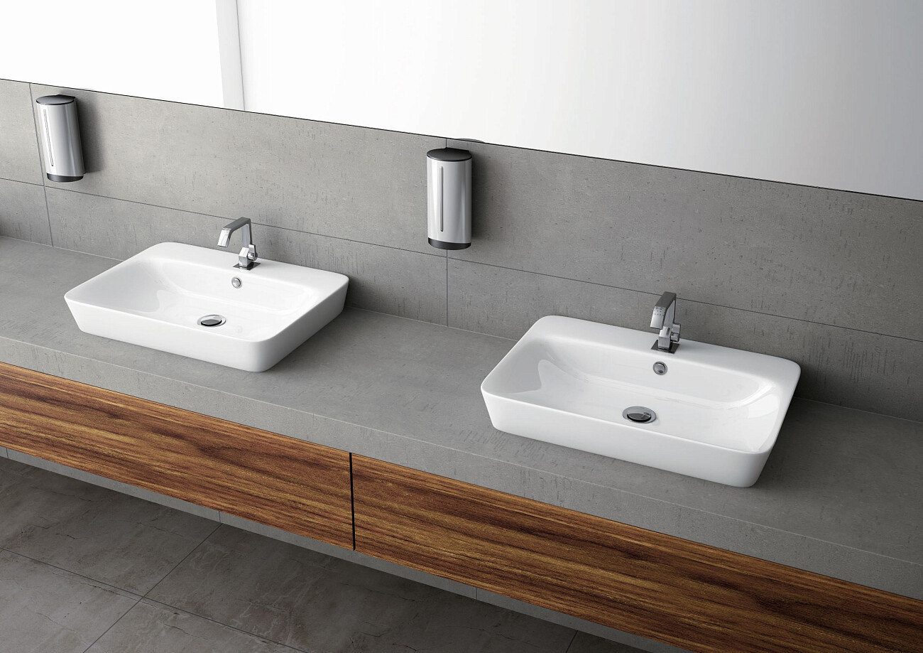 Раковина накладная керамическая прямоугольная 45х65 см белая Stworki 3065-KL - изображение 9