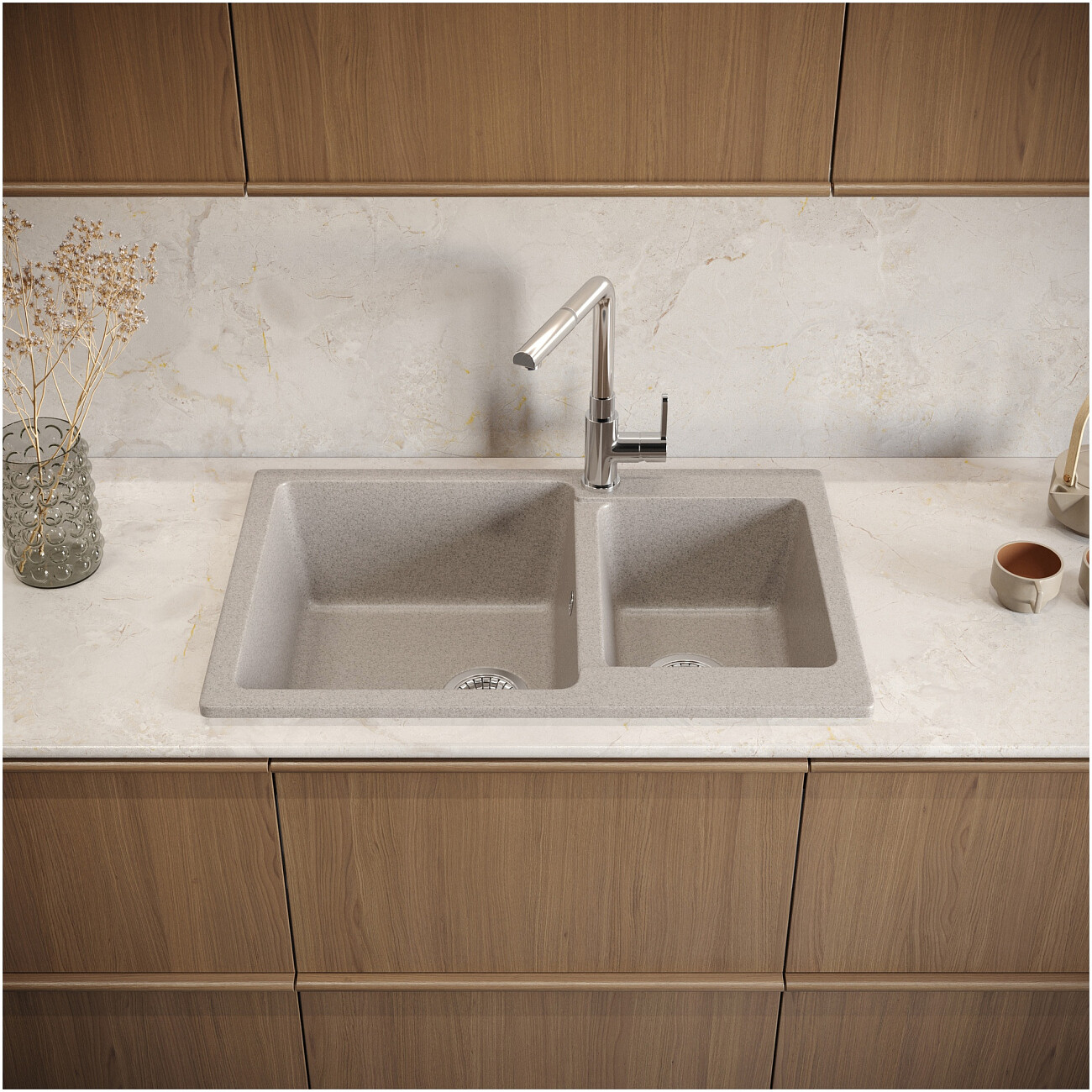 Мойка кухонная песочная Domaci "Болонья" М-191-004 - изображение 7