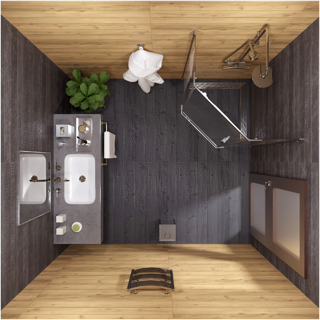 Душевой уголок 100х100 см прозрачный, хром Diwo "Казань" Щ0000067282 - изображение 5