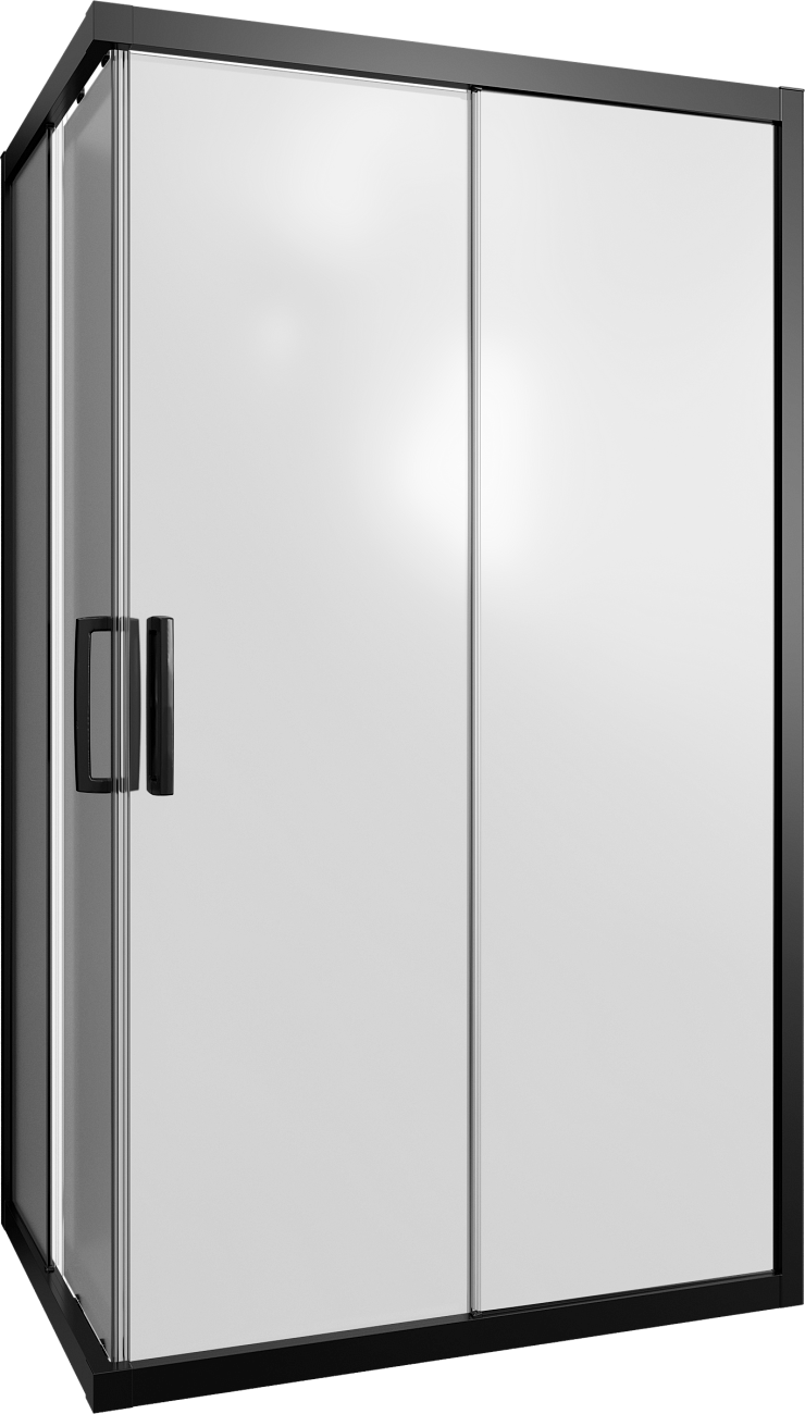 Душевой уголок 140х90 см черный матовый, стекло матовое Stworki "Карлстад" - изображение 4