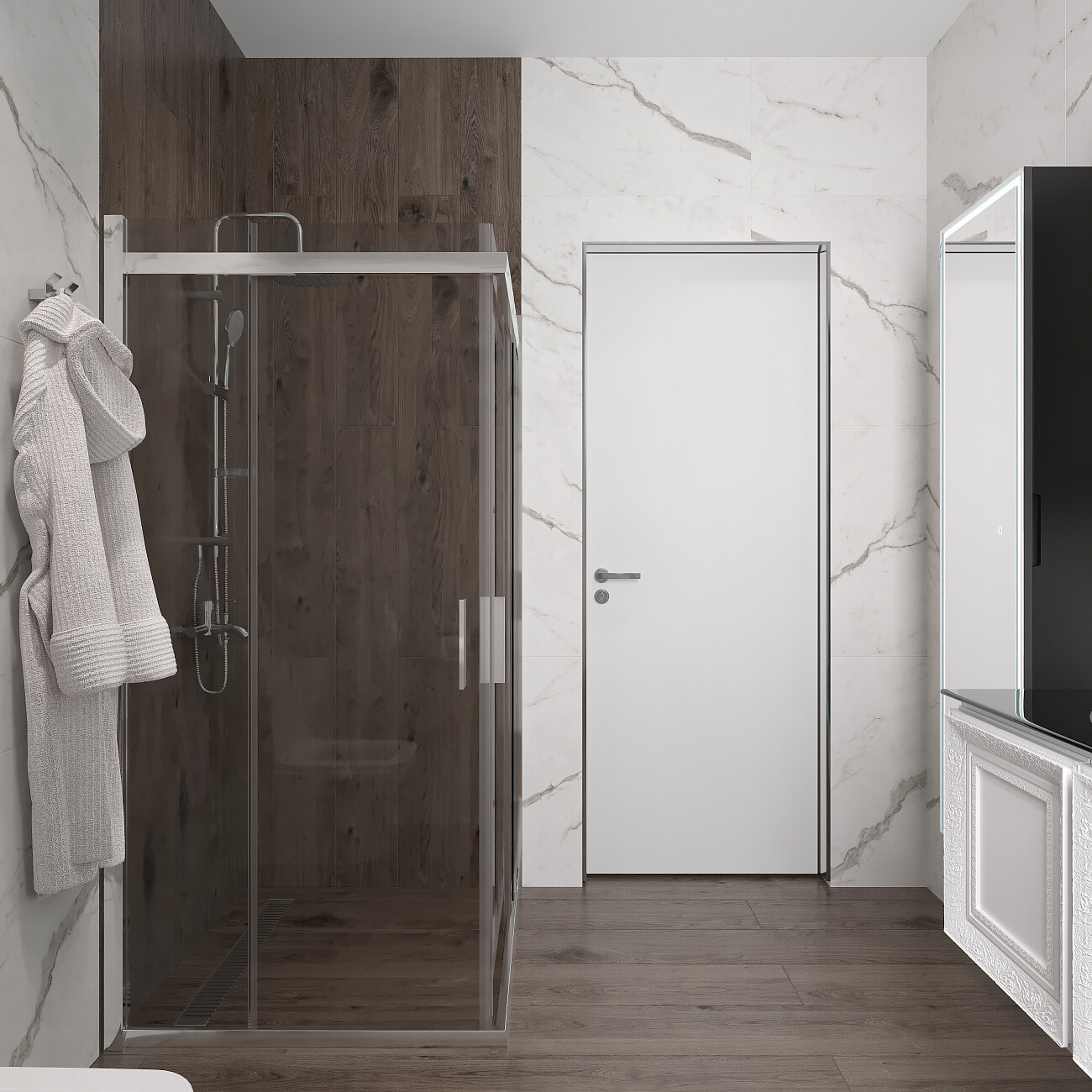 Душевой уголок квадратный 90x90 см хром Artemis Agave Slim 230 6.915.100.0230.090.10.88 - изображение 4