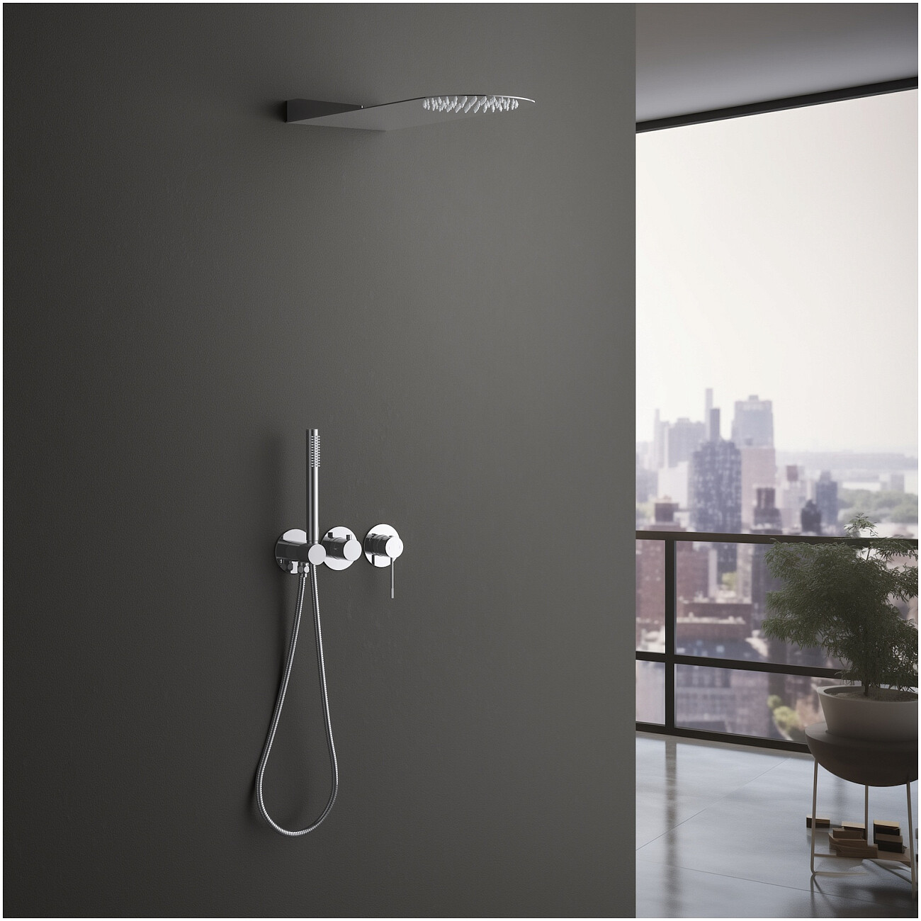 Душевой комплект встраиваемый с верхним душем хром Timo Saona SX-2340-00SM - изображение 2