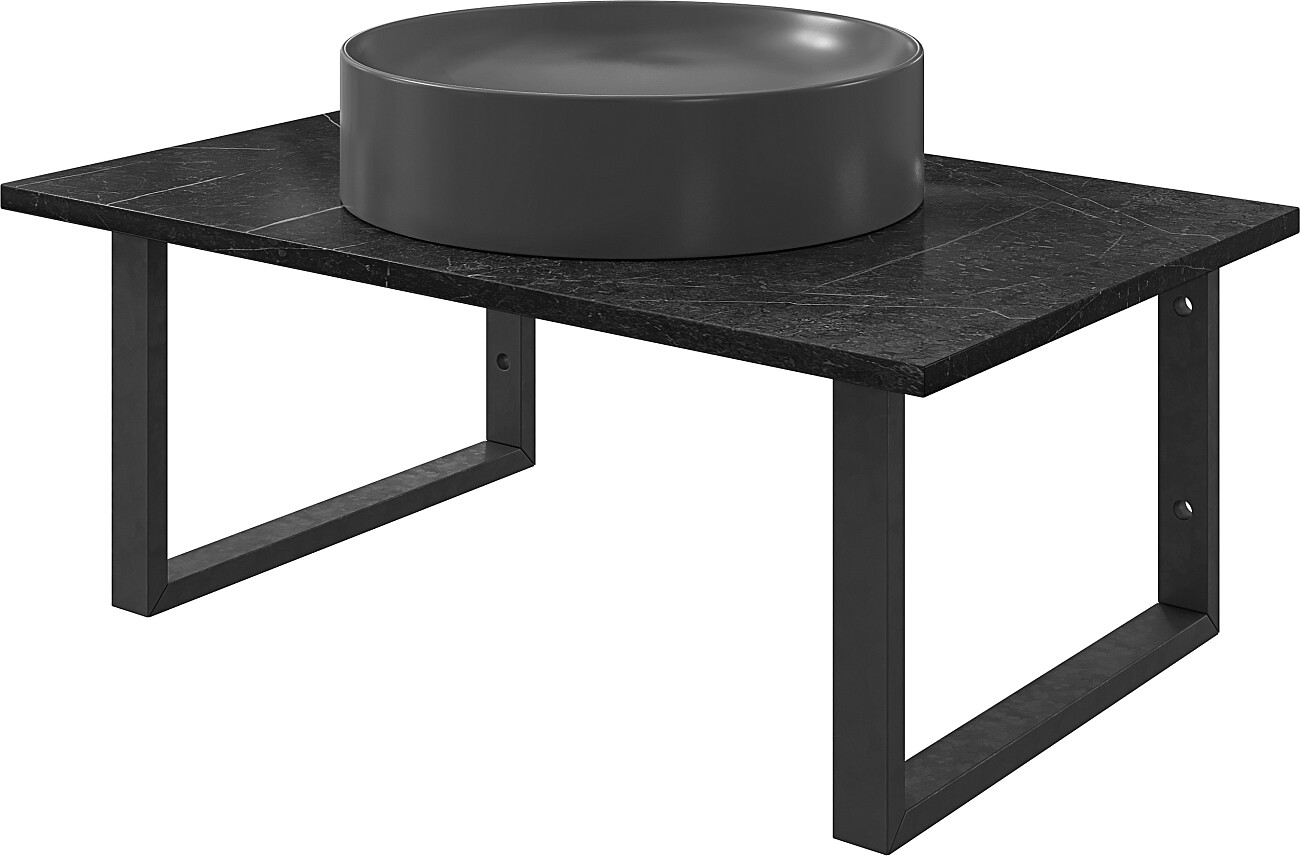 Раковина накладная керамическая круглая 43 см антрацит Stworki 3043-112 - изображение 7