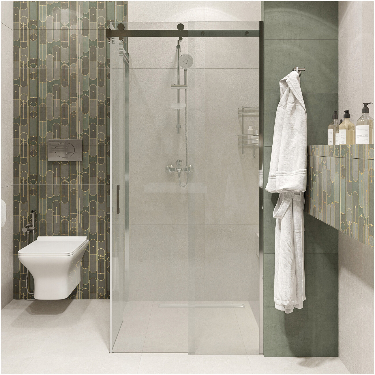 Душевой уголок квадратный 90х90 см хром Stworki "Копенгаген" DS-KOP-90х90-CR - изображение 5