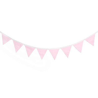 Гирлянда из 8 флажков Simple Pink