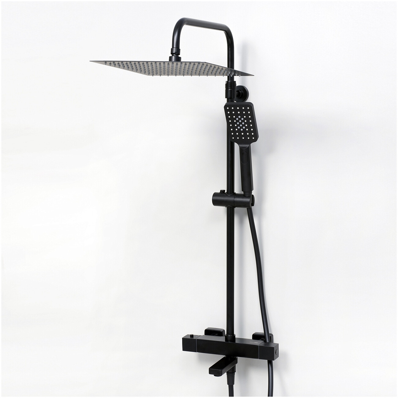 Душевой комплект с верхним душем и лейкой черный Wasserkraft A29901 Thermo - изображение 4