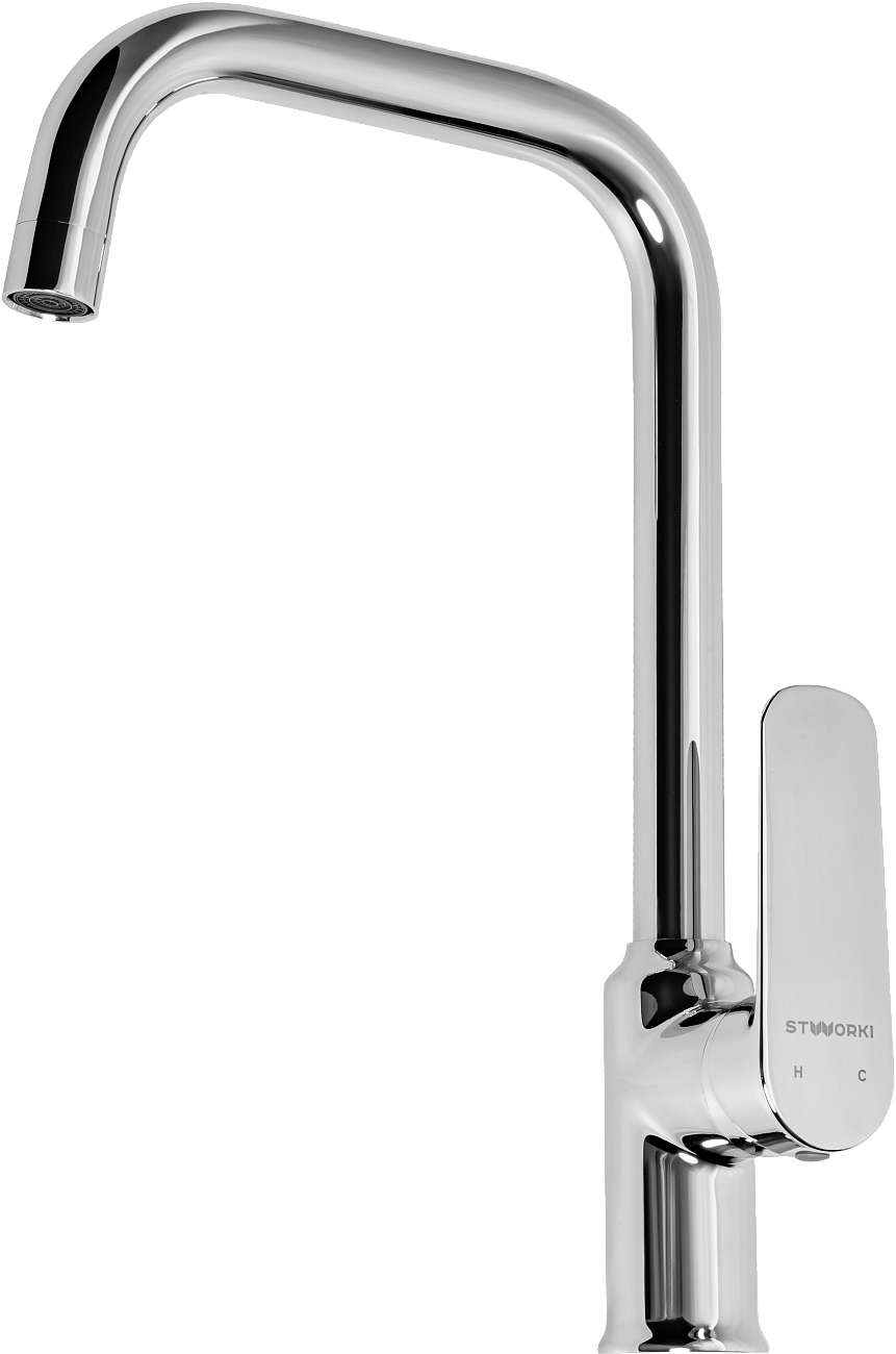 Мойка кухонная серая Domaci "Палермо" со смесителем хром Stworki WFD04005GA, PR-425-003 - изображение 5