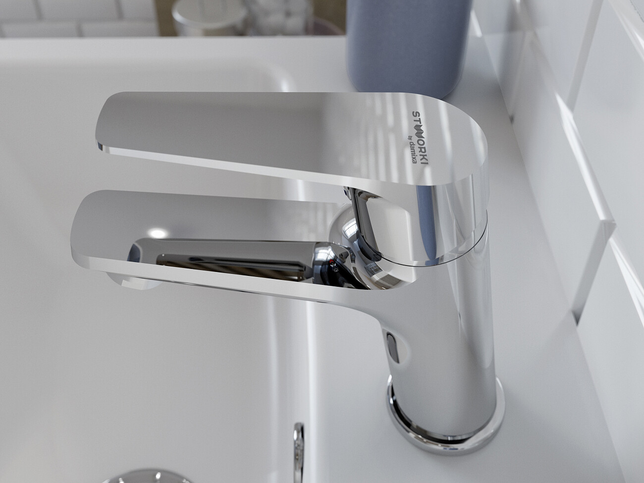 Смеситель для раковины однорычажный хром Stworki "Дублин" HFDB02100 - изображение 9