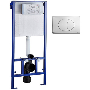 Система инсталляции для унитазов Stworki 510162 с кнопкой хром матовый 230823