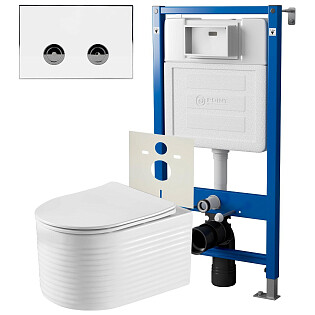 Унитаз &quot;Омега&quot; PN41902 с инсталляцией &quot;Элемент П&quot; PN45121 и кнопкой смыва &quot;Венера&quot; PN44071WC