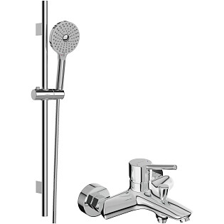 Душевой комплект хром Stworki &quot;Хельсинки&quot; S178014-2B02-3 со смесителем &quot;Ольборг&quot; 35123-495-1BG-IG11