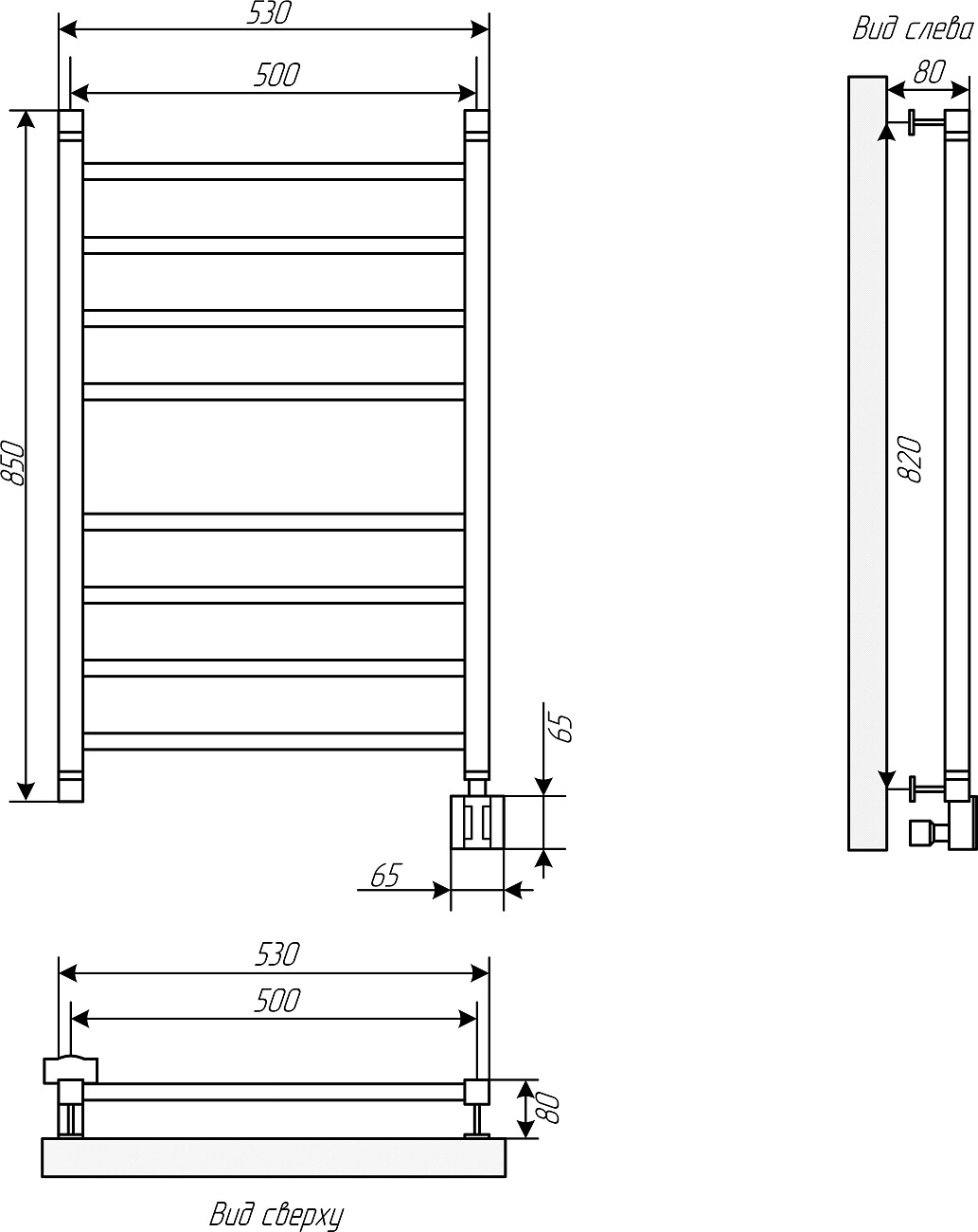 Полотенцесушитель электрический 80х50 см белый Ewrika "Деметра" LP R 4656759179793 - изображение 3