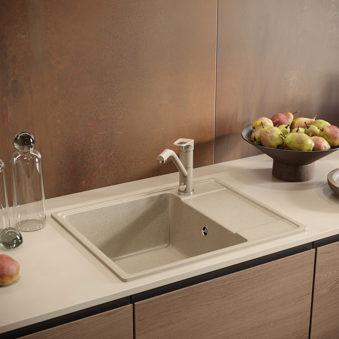 Мойка кухонная десерт Domaci "Солерно" DP 605-03 - изображение 5