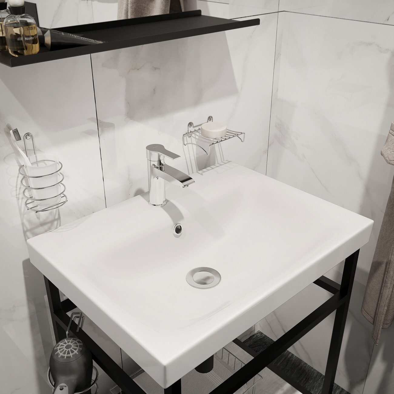 Смеситель для раковины хром Mega Snow MG-SH02 - изображение 6