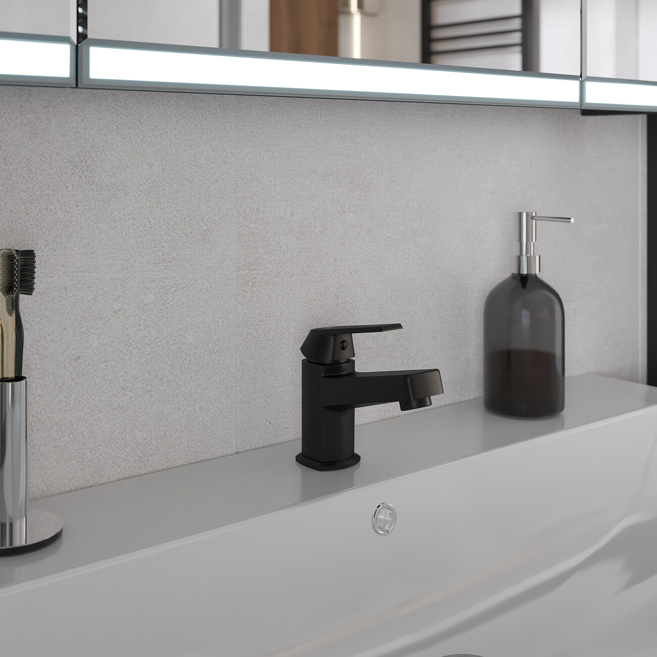 Душевой комплект с ручной лейкой и двумя смесителями черный Diwo "Смоленск" SM-02b, SM-03b - изображение 5