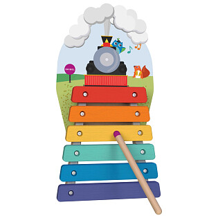 Развивающая игрушка на стену Vertiplay "Музыкальное путешествие на поезде"