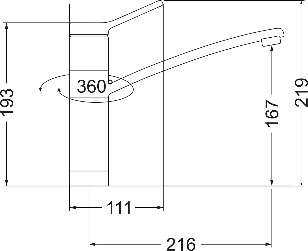 Смеситель для кухни однорычажный агат Domaci "Солерно" DC-3011 - изображение 2