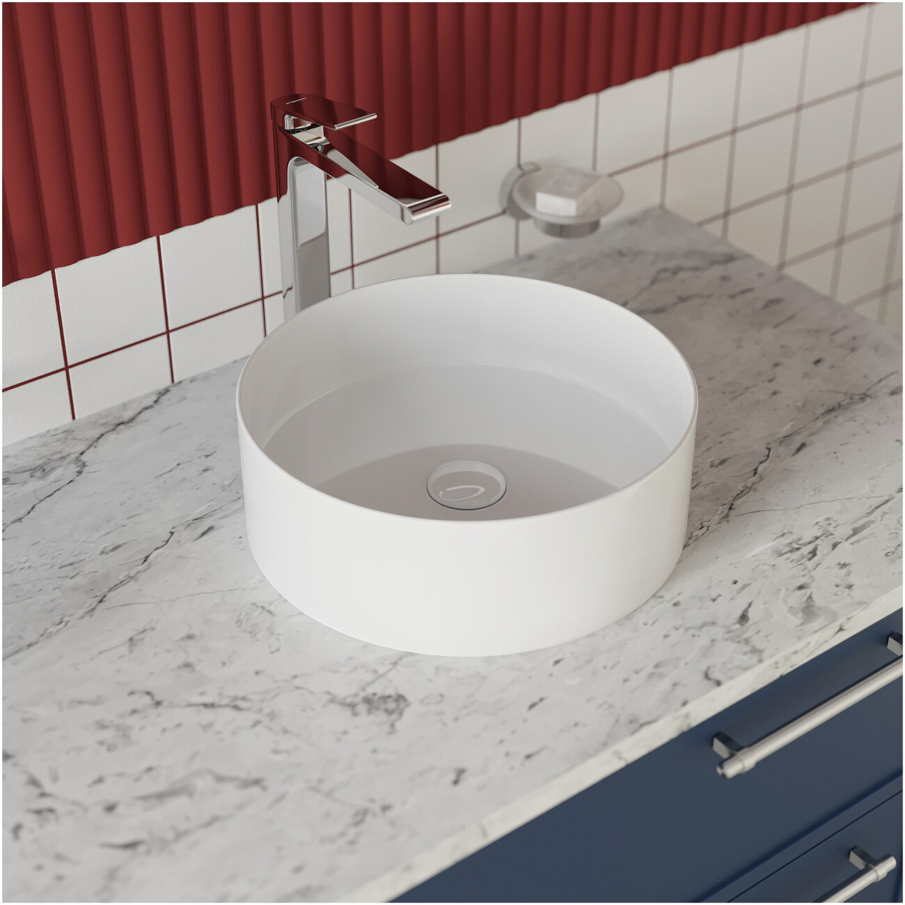 Раковина-чаша 36 см белая Stworki "Берген" S21415WH - изображение 7