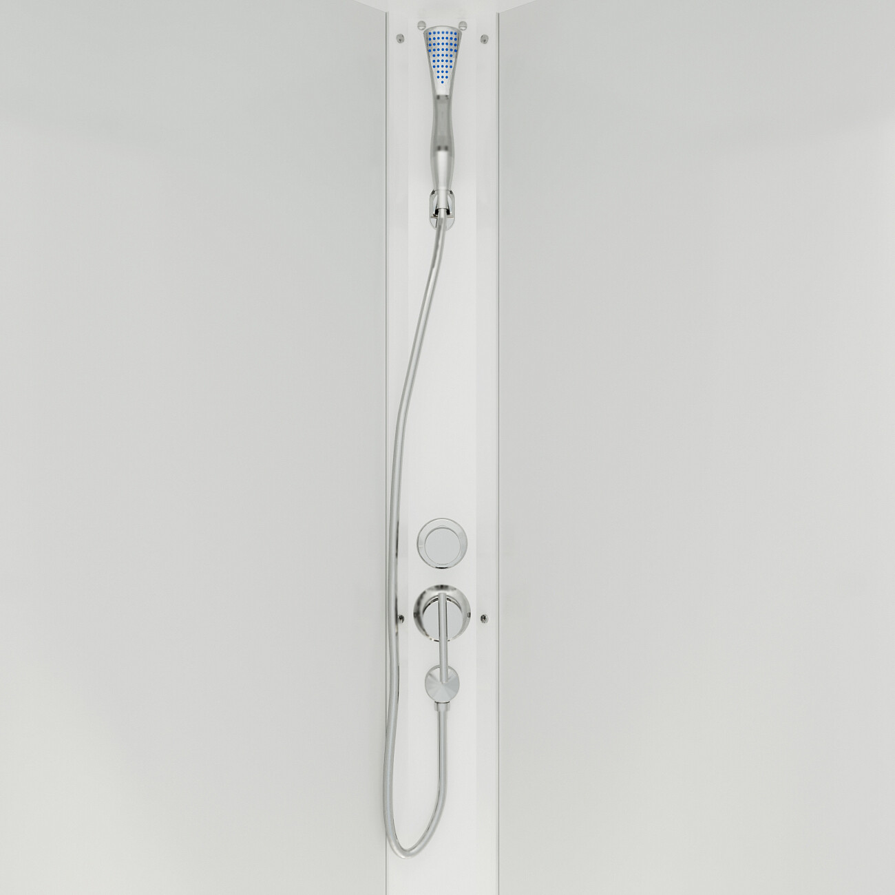 Душевая кабина четверть круга со средним поддоном 100х100 см белая Diwo "Новгород" Щ0000055614 - изображение 7