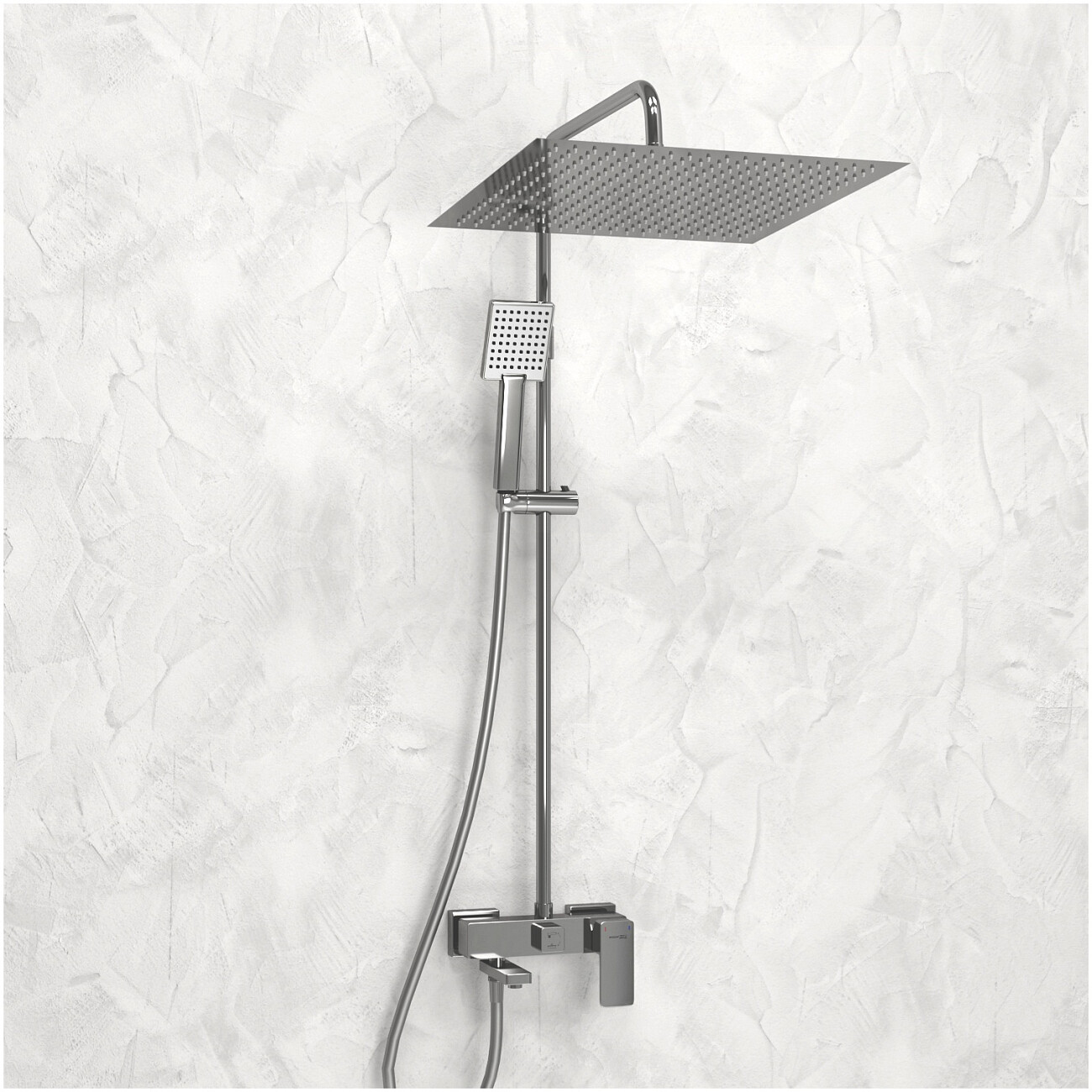 Душевая система со смесителем из латуни хром Wasserkraft A177.119.141.087.CH - изображение 2