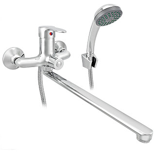 Смеситель для ванны однорычажный с душевым гарнитуром хром Juguni Pegas JGN0110 0402.601