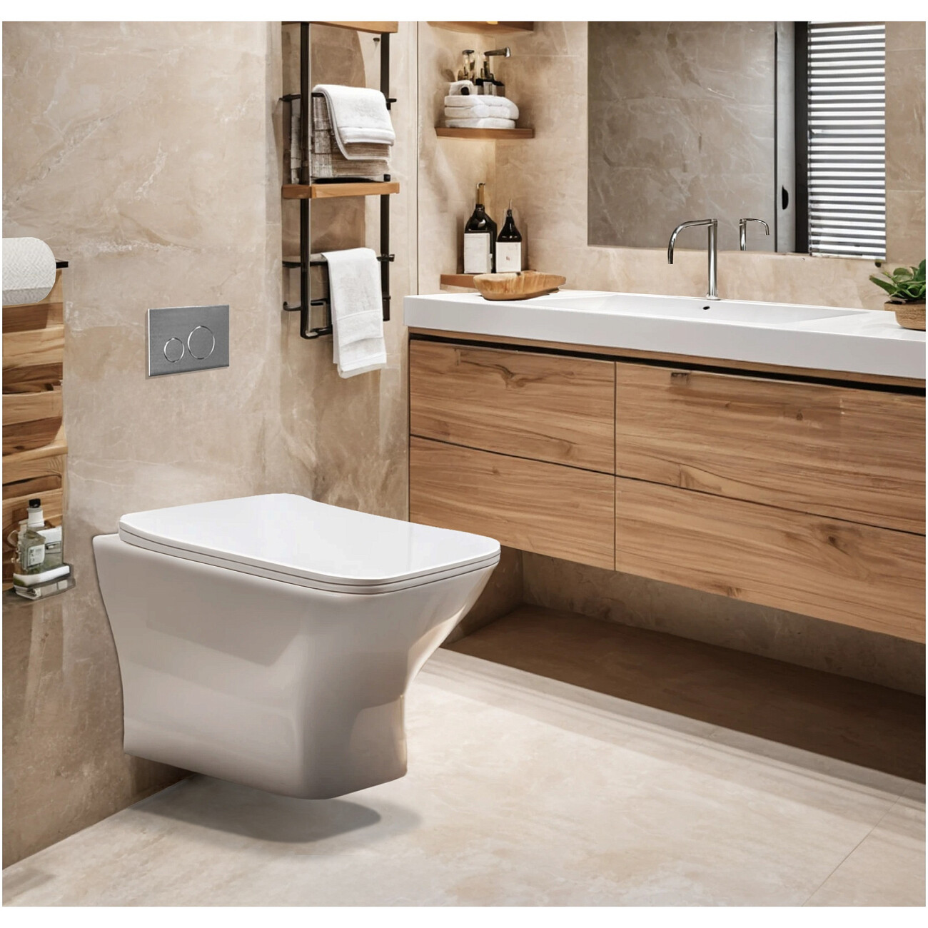 Унитаз подвесной безободковый белый Ceruttispa Elleros Aria UF CT10482 - изображение 5