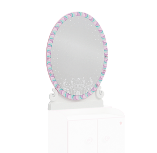 Зеркало деревянное розовое Princess