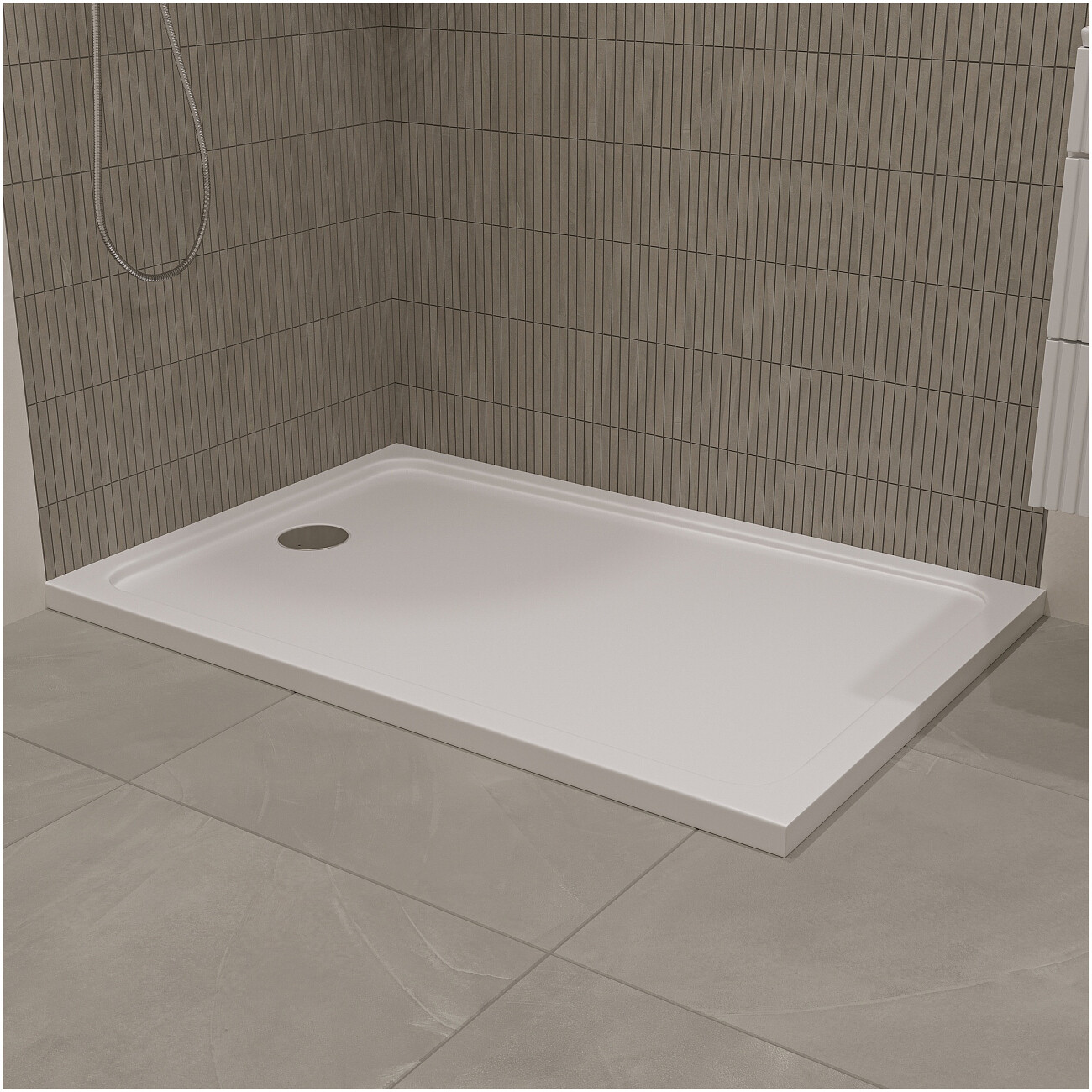 Поддон для душа с сифоном и ножками 90х90 см белый Artemis 625736 - изображение 5