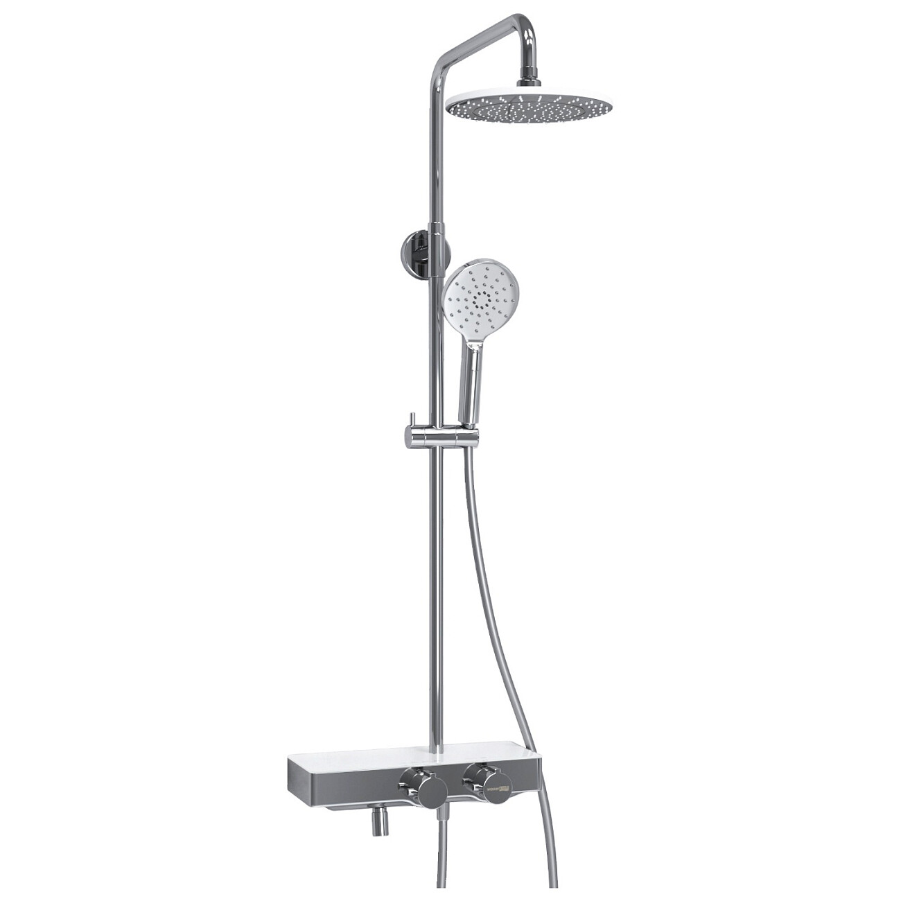 Душевой комплект с верхним душем и лейкой хром Wasserkraft A113.067.127.CH Thermo - изображение 3