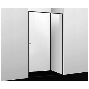 Душевая дверь раздвижная стеклянная 200х140 см черная Wasserkraft Dill 61S31