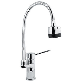 Смеситель для кухни с гибким изливом хром Timo Saona 2308F