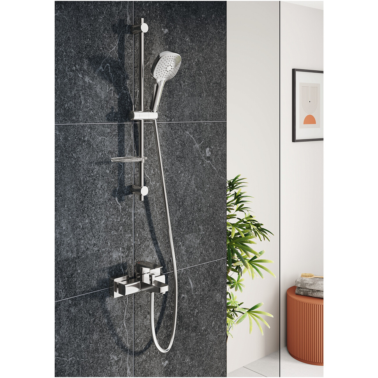 Смеситель для ванны однорычажный хром Vitra Root Square A42737EXP - изображение 2