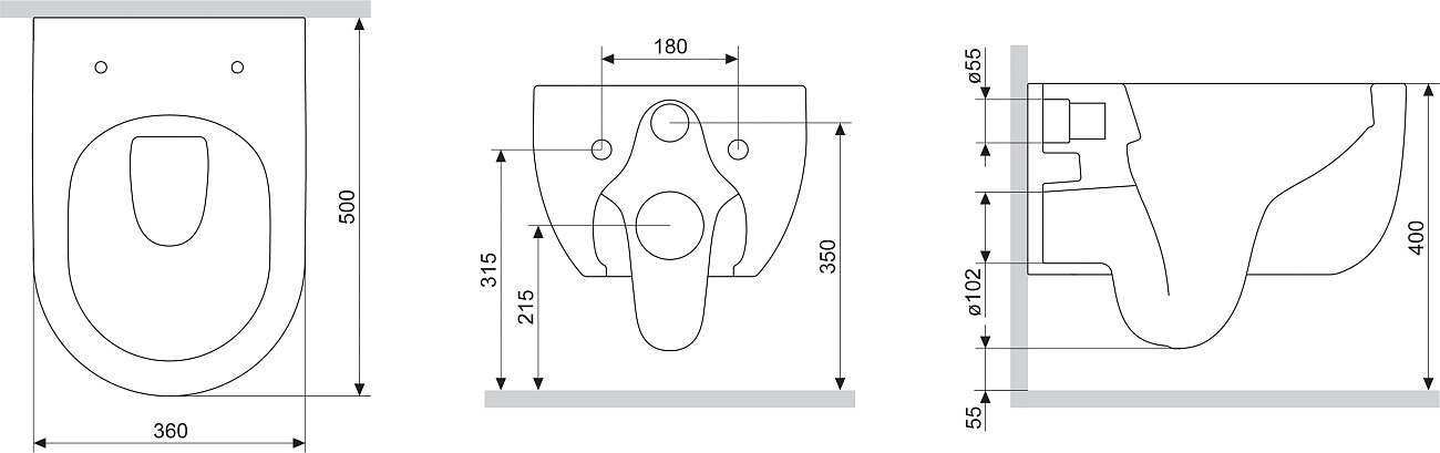 Унитаз подвесной фарфоровый безободковый с микролифтом белый Stworki "Ольборг" HCOLB1700SC - изображение 2