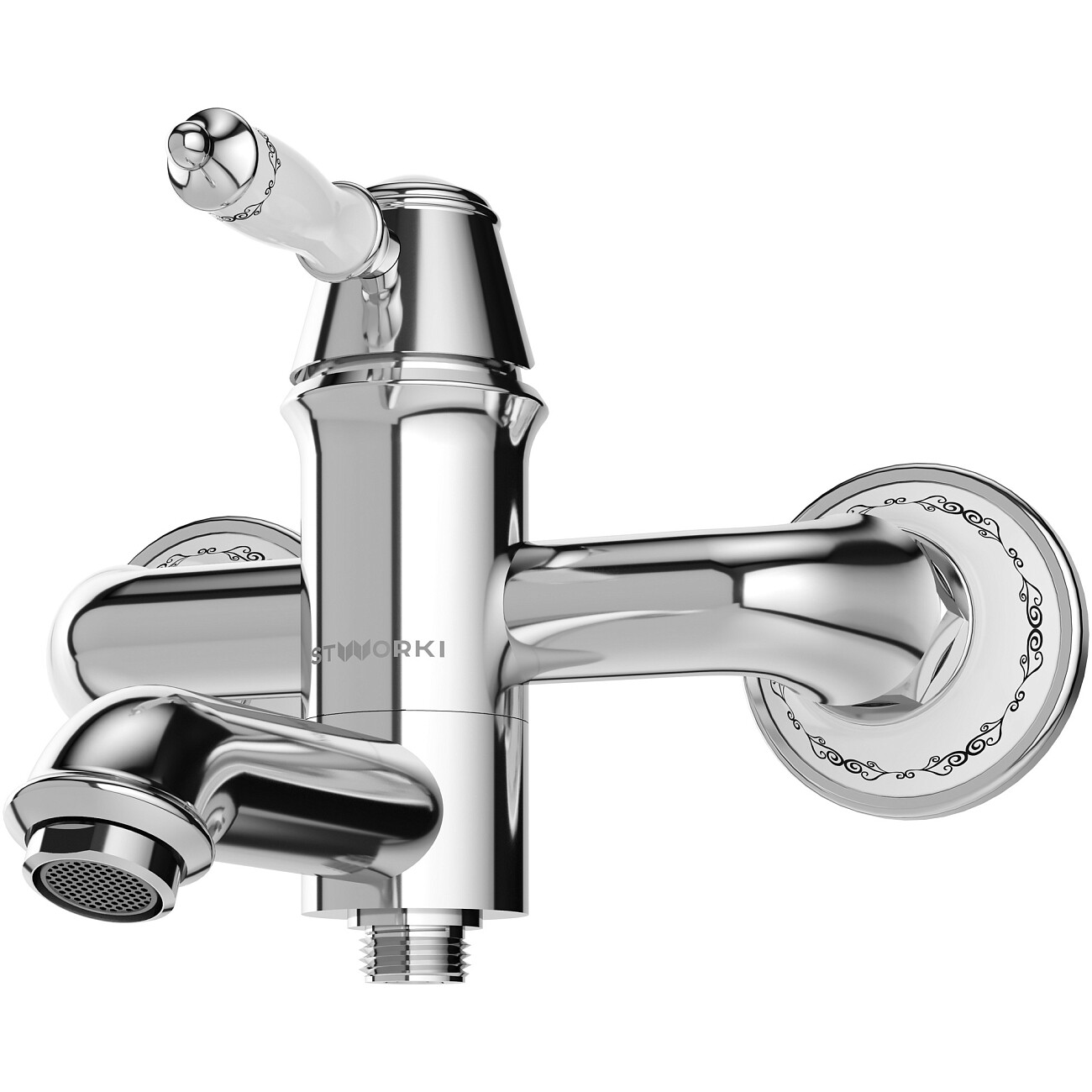 Смеситель для ванны с душем настенный хром Stworki "Свендборг" S02100CR - изображение 8