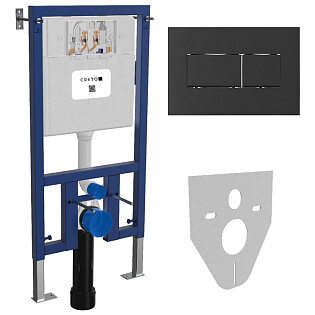 Инсталляция для унитаза Creto Premium 2.0 INST-CR-2.0 с черной кнопкой Snap 2.0 KL-CR-752-3