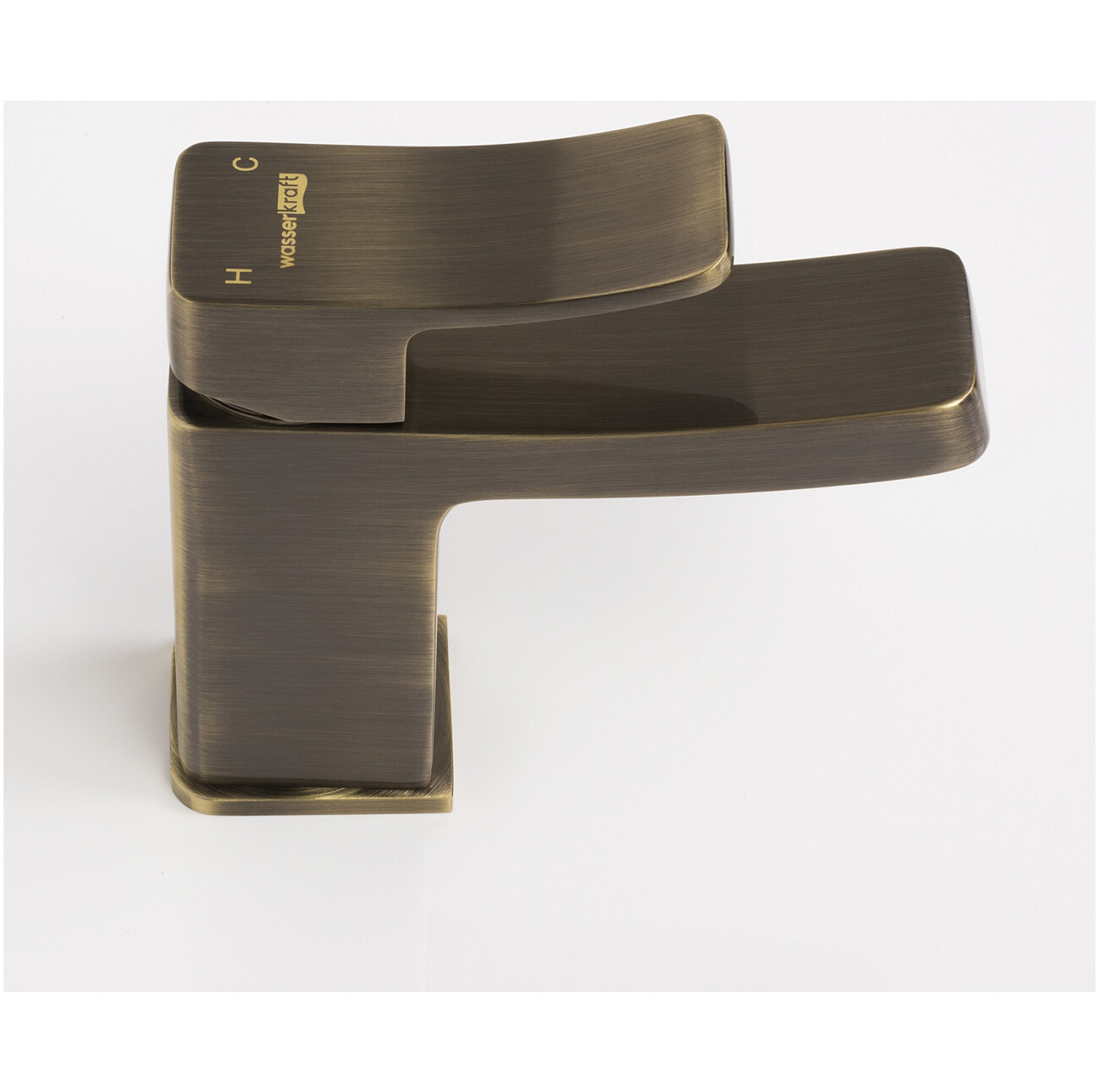 Смеситель для раковины из латуни светлая бронза Wasserkraft 1603 - изображение 6