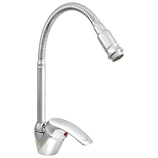 Смеситель для кухни однорычажный с гибким изливом хром Juguni Parus 0402.982